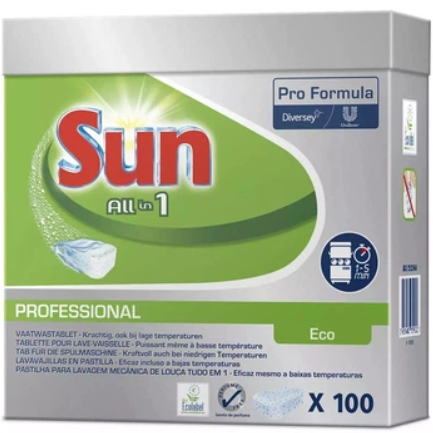Sun Professional All in 1 Eco Tablets — еко-таблетки для посудомийних машин, 100 шт